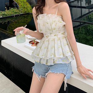 2021 summer new strapless French niche sling fairy